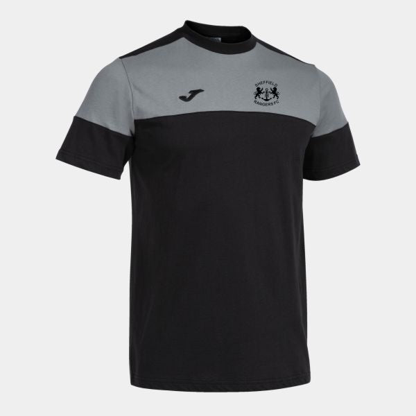SRJFC Crew V Cotton T-Shirt - Coaches - Black/Grey