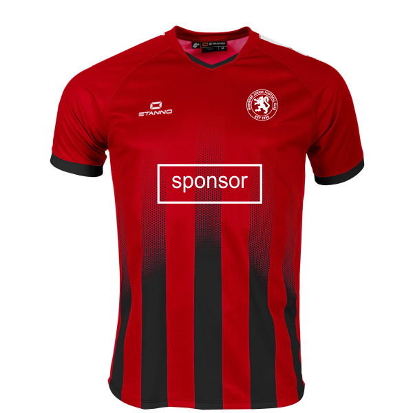 Wisewood JFC Stanno Vivid 2023 Home Shirt - Red/Black