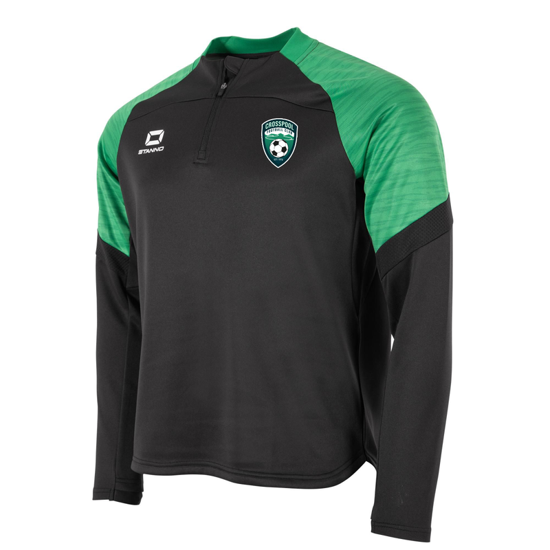 Crosspool FC Stanno Bolt Q-Zip Top - Black/Green
