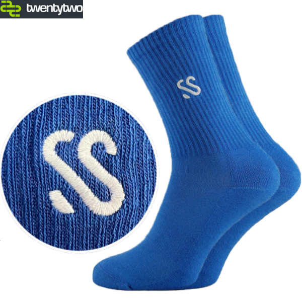 Embroidered Crew Sport Socks